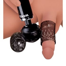 Thunder Stroke 2 in 1 Wand Masturbation Attachment (Color: black)